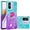 Blue Purple, variant on Slim Fit Phone Case for Xiaomi Redmi 12C, Bling Shiny Quicksand Effect TPU Bumper Case with Four Corners Heavy Anti-Fall Protection for Redmi 12C,Pink Blue