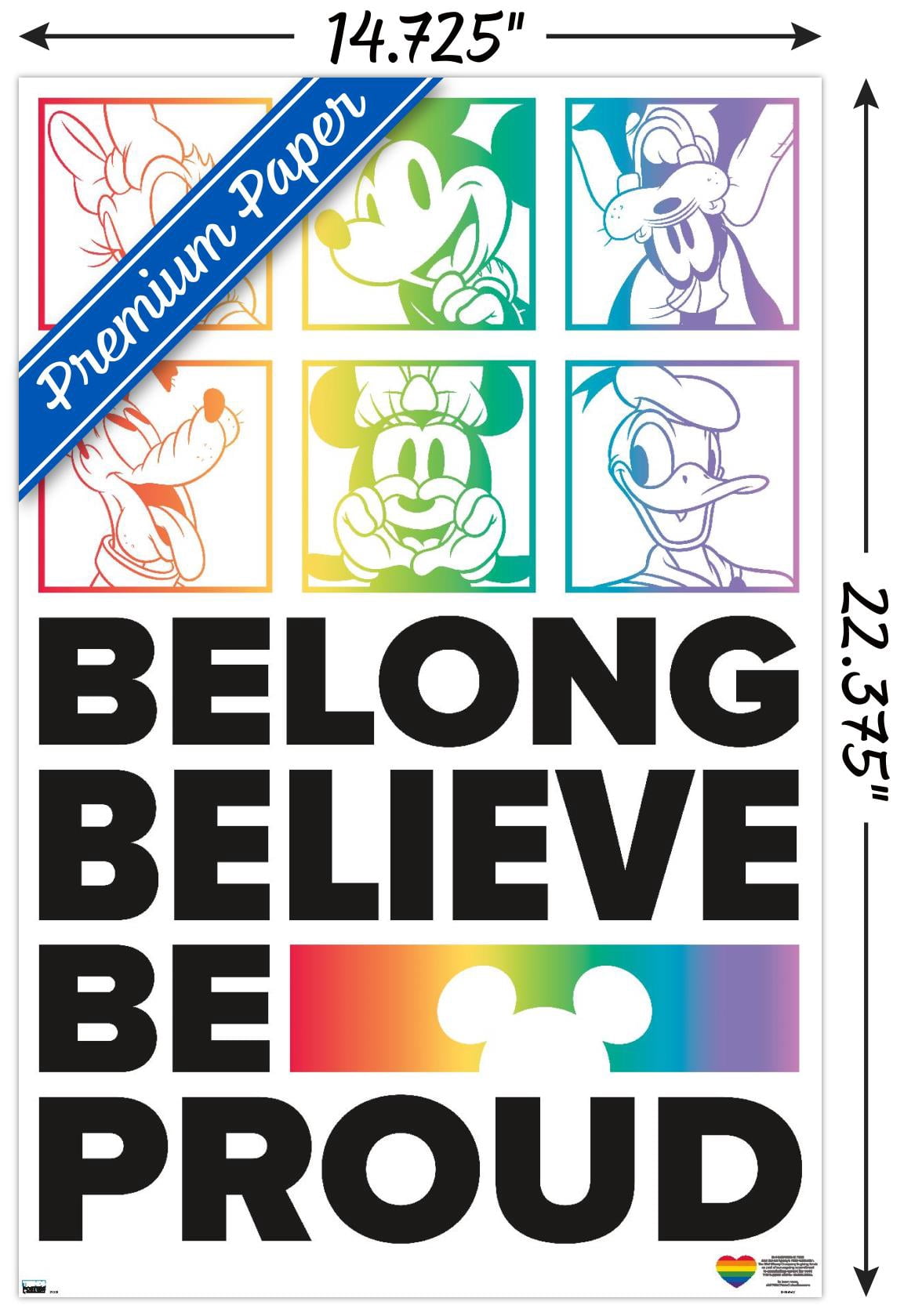 Disney Mickey Mouse - Belong Wall Poster, 14.725" x 22.375"