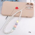 thumbnail image 5 of Cordón para teléfono móvil con forma de corazón y perla para niña, hecho a mano, cadena para teléfono móvil con cuentas de amor, colgante corto en forma de U para mujer, 5 of 5