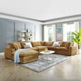 thumbnail image 2 of Sectional Sofa Set, Velvet, Brown, Modern Contemporary Urban Design, Living Lounge Room Hotel Lobby Hospitality, 2 of 10