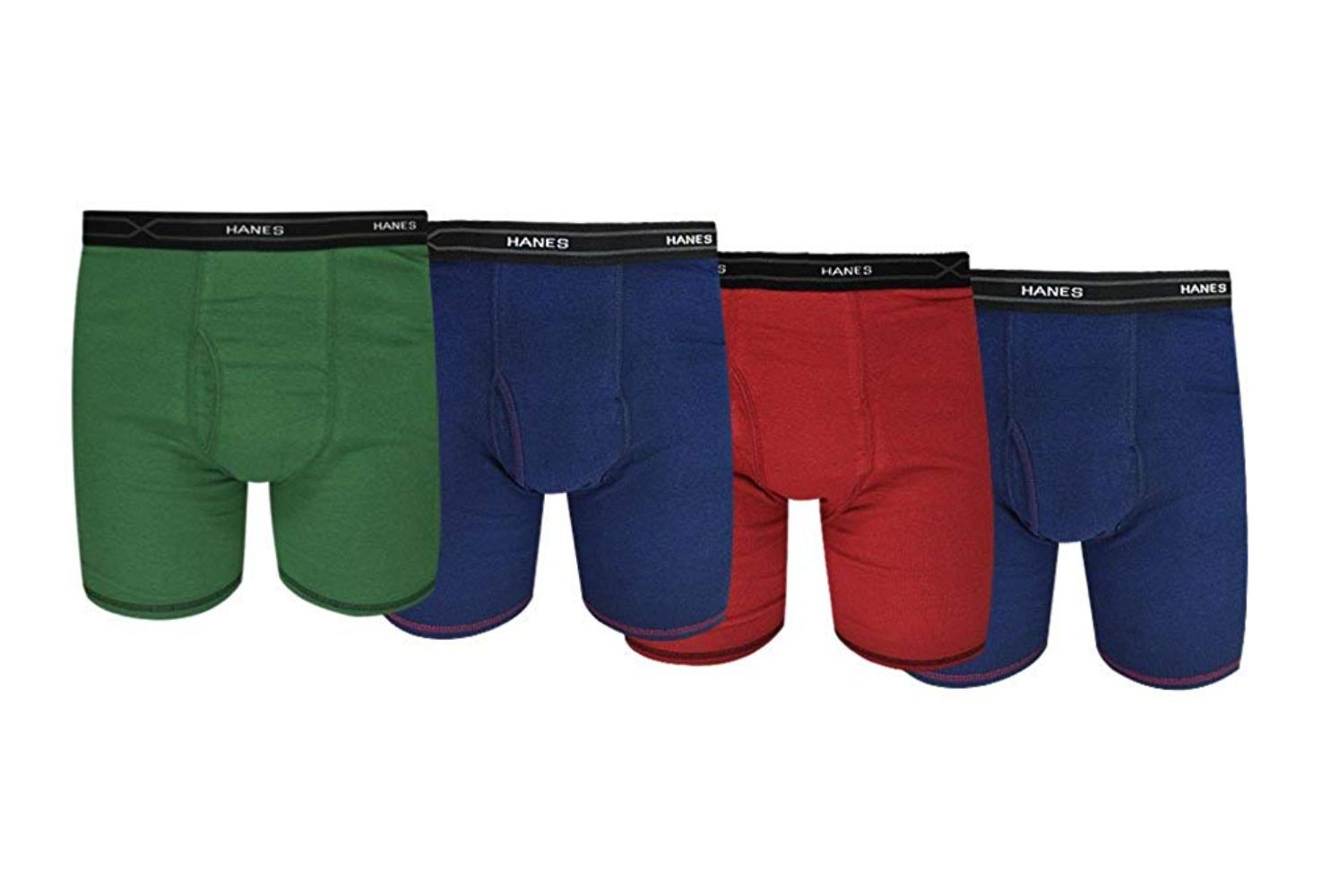 hanes cotton stretch boxer briefs