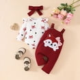 thumbnail image 2 of CAUYDY 3 6 9 12 18 24 Months Newborn Girl Cute Clothing Set Preemie Girls Long Sleeve Bodysuit Baby Fall Winter Romper Infant Outfit Sizes 0-3 Months,Wine, 2 of 9
