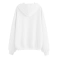 thumbnail image 3 of Zip Up Hoodie Women Y2K Cargo Sweatshirt Casual Long Sleeve Hoodies Oversized Fall Spring Fleece Jacket with Pockets White XL, 3 of 5