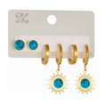 thumbnail image 5 of SPEKSEE 3 Pairs Turquoise Stud Earrings Small Geometric Oval Round Flower Earrings  Cut Shape Square Studs Turquoise Jewelry, 5 of 5