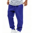 thumbnail image 4 of Fnnxeal Mens Sweatpants Fall Winter Outdoor Solid Casual Slacks with Stretch Big and Tall Cargo Pants Blue Trousers for Men Size 3XL, 4 of 9