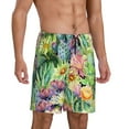thumbnail image 2 of Sikiie Watercolor Blooming Cactus Mens Pajama Shorts, Lightweight Lounge Pant with Pockets Soft Sleep Pj Shorts for Men3X-Large, 2 of 6