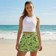 thumbnail image 4 of Jeiento Pickle Workout Skorts for Women Plus Size Golf Ball Print High Waisted Tennis Skirt with Short 2 in 1 Summer Mini Golf Hiking Running Shorts with Pocket Size S, 4 of 7