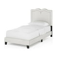 thumbnail image 3 of Furinno Jaci Nailhead Trim Bed Frame, Linen, Twin, 3 of 4