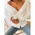 thumbnail image 5 of CUPSHE Women's Classic Cozy Rib Wrap Sweater, Sizes XS-XL, 5 of 7