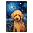 thumbnail image 3 of Poodle Dog Canvas Wall Art - Starry Night Van Gogh Dog Canvas Print Dog Sayings Painting Home Office Wall Decor Framed Dog Lover Gift, 3 of 6