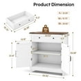 thumbnail image 2 of 30" Coffee Bar Station, Kitchen Sideboard Buffet Cabinet with a Drawer and Adjustable Shelf, Modern Farmhouse Storage Cabinet for Kitchen, Living Room, Entryway, White, 2 of 7
