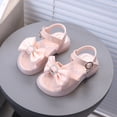 thumbnail image 2 of KPOPLK Toddler Girl Sandals Little Kids Summer Dress Shoes Open Toe Flats Cute Sandals for School Beach Party Size 12,Pink, 2 of 8