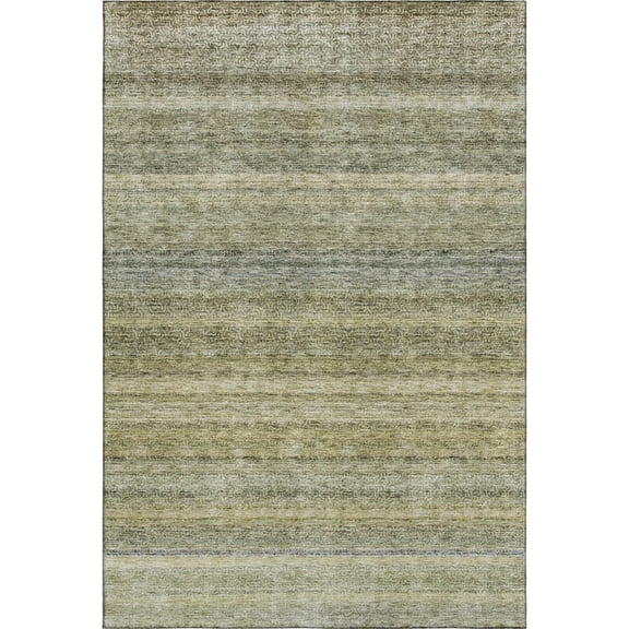 Addison Rugs Mayfield Premium Machine Washable Transitional Stripes Aloe Rectangle Rug, 8' x 10'