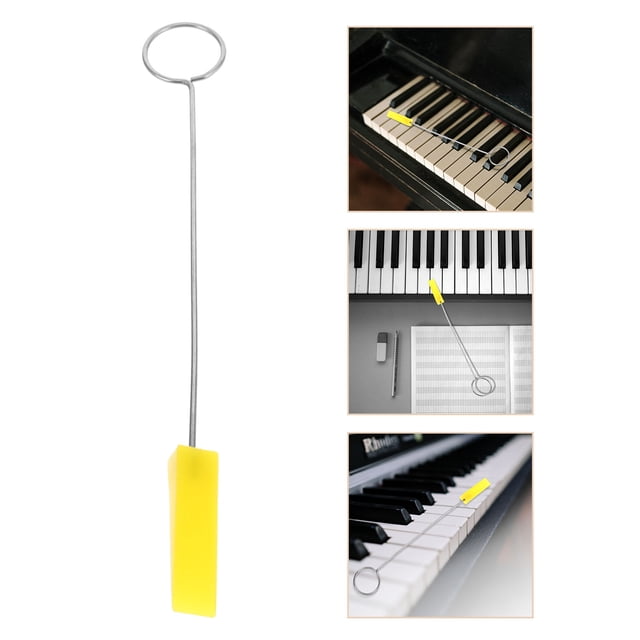 OUNONA 1Pack Professional Piano Tuning Kit Yellow Rubber and Stainless Steel for Musical Instruments
