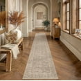 thumbnail image 3 of BERTHMEER 3'×10' Runner Rugs for Hallway Kitchen Entryway Bedroom Bathroom Entrance Oriental Floral Vintage Farmhouse Machine Washable Non-slip Traditional Distressed rugs, Brown, 3 of 5