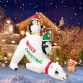 thumbnail image 3 of Nuevo árbol de Navidad de Papá Noel con oso polar, decoración inflable para el hogar, exterior, muñeco de nieve de Navidad, decoración para jardín, arco para fiesta, 3 of 5
