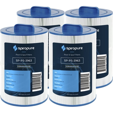 SpiroPure Replacement for Unicel C-7350 Filbur FC-3963 Pleatco PCD50N Caldera Spas 50 73532 1019401 Hot Tub Spa Pool Filter Replacement Cartridge (Case of 4)