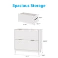 thumbnail image 6 of Ktaxon Wood 2-Drawer File Cabinet Office Filing Organizer for Home Office, Filing Cabinet Nightstand for Letter Legal A4 Size File Folder Storage, White, 6 of 10