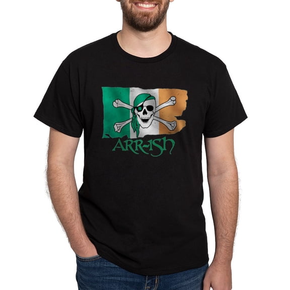 CafePress - Arr Ish Pirate Dark T Shirt - Men's Classic Graphic Cotton T-Shirt