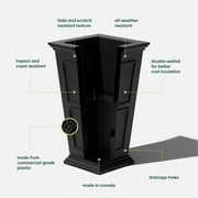 Veradek Brixton Tall 28 Plastic Planter 2-Pack Black
