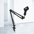 thumbnail image 2 of Desktop Adjustable Studio Microphone Stand Suspension Boom Table Bracket Arm Holder Microphone Mount Microphone Bracket Iron Base 1500g Load Bearing (Black), 2 of 8