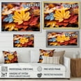 thumbnail image 4 of Designart "Beauty of Autumn Leaves in Yellow and Orange I" Floral Framed Wall Art - Traditional Yellow Tree Maple Hallway Framed Wall Art Decor, 4 of 6