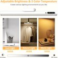 thumbnail image 2 of miduoduo-Battery Powered Operated Wall Strip Lights, Rechargeable Magnetic LED Light Bar with Remote, Dimmable Desk Lamp, Under Cabinet Lighting Wireless for Mirror Closet Bathroom Kitchen \u2013 Whi, 2 of 4