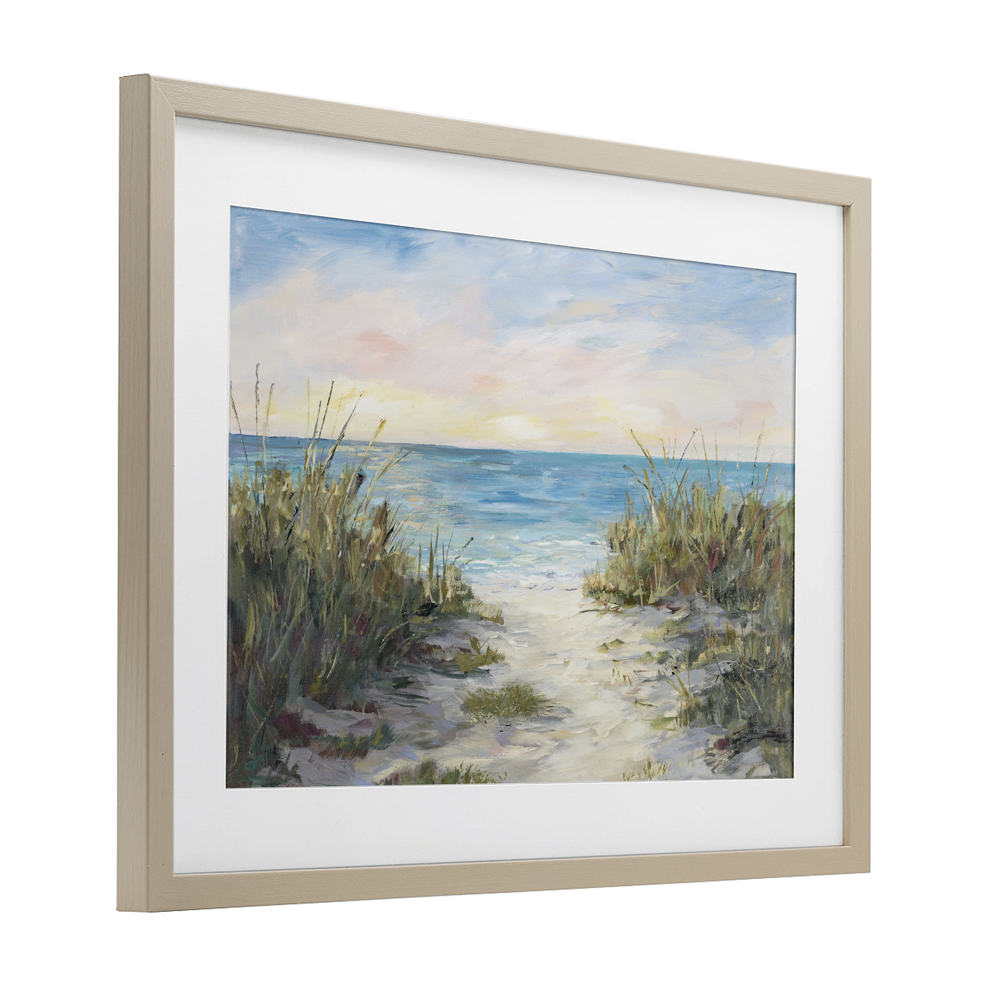 Stupell Industries Walk To The Beach Birch Framed Print Under Glass, design by Julie DeRice
