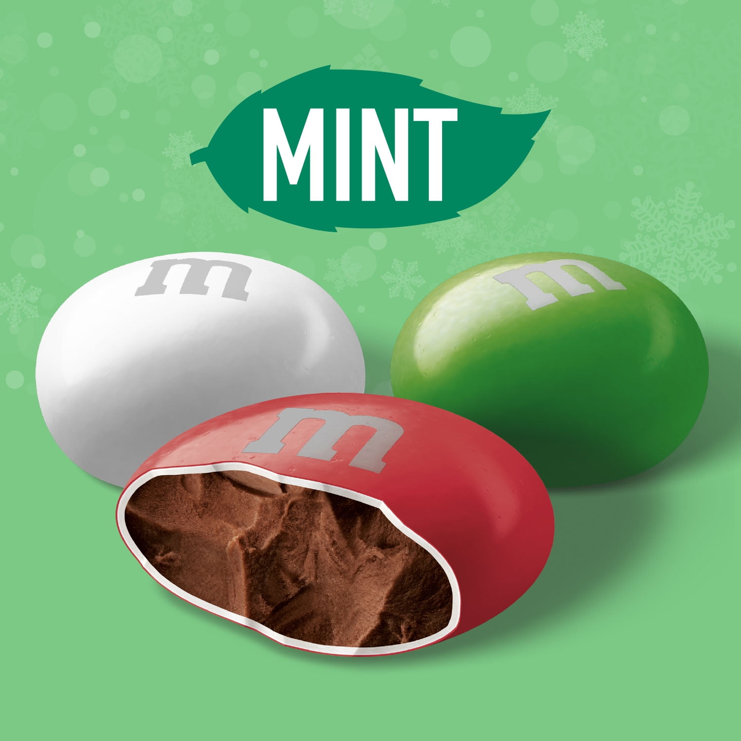 (2 pack) M&M's Mint Chocolate Christmas Candies, Holiday Candy Assortment, 9.2oz Bag