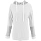 thumbnail image 4 of Sudaderas con capucha informales a rayas para mujer, jersey básico de manga larga, ligero, con cordón, sudadera con cuello redondo Zhivalor WMZY-705-11, 4 of 6
