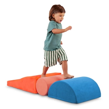 Battat Squishy Stack Rollers 3 Foam Multicolor Indoor Play Shapes, Toddler and Preschool Toys