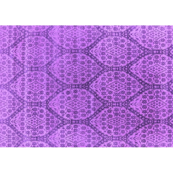 Ahgly Company Indoor Rectangle Oriental Purple Industrial Area Rugs, 2' x 3'