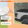 thumbnail image 3 of 13'x20' Outdoor Carport Canopy Portable Storage Shelter Shed Garage with Roll up Zipper Doors & Vents for Motorcycle Waterproof Garage Kit Tent for Car,Truck,Boat,Car Canopy, Khaki, 3 of 9