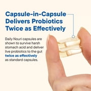 Daily Nouri Weight Support Probiotic & Vegan Ahiflower Oil Omega Capsules, Unisex, 30-Day Supply