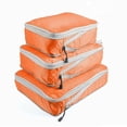 thumbnail image 3 of 3 cubos de compresión para maletas, bolsas organizadoras impermeables para maletas, organizador de equipaje para el almacenamiento diario. Naranja, 3 of 8