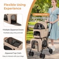 thumbnail image 6 of Gymax Double Pet Stroller for 2 Dogs or Cats w/ 2 Detachable Carriers Safety Belt, 6 of 10
