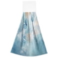thumbnail image 2 of 2PCS Velcro Hangable Hand Towels Quick-Drying Hanging Kitchen Towels for Kitchen & Bathroom Watercolor Blue Butterflies, 2 of 7