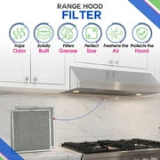 Range Hood Filter Replacement 11.6” x 11.2” BPQTF S99010317 Broan Charcoal Grease Filter Combo - Ductless Stove Vent Filter - Metal Mesh Blocks Grease and the Carbon Filters Kitchen Oven Air (2-Pack)