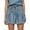 Light Blue, variant on MIXUE Skirts For Women Summer Solid Color High Waist A Line Vintage Pleated Casual Mini Denim Skirt Sportwear,Blue,L