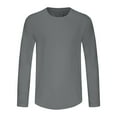 thumbnail image 2 of Coorders Long Sleeve Shirt for Mens George Lightweight Breathable Stretch Active Long Sleeve Shirts for Mens, Gray, XXXXXL, 2 of 7