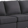 thumbnail image 5 of Benjara Reid Modular 5pc Sectional Chaise Sofa, Throw Pillows, Padded, Dark Gray-Color:Light Gray, 5 of 5