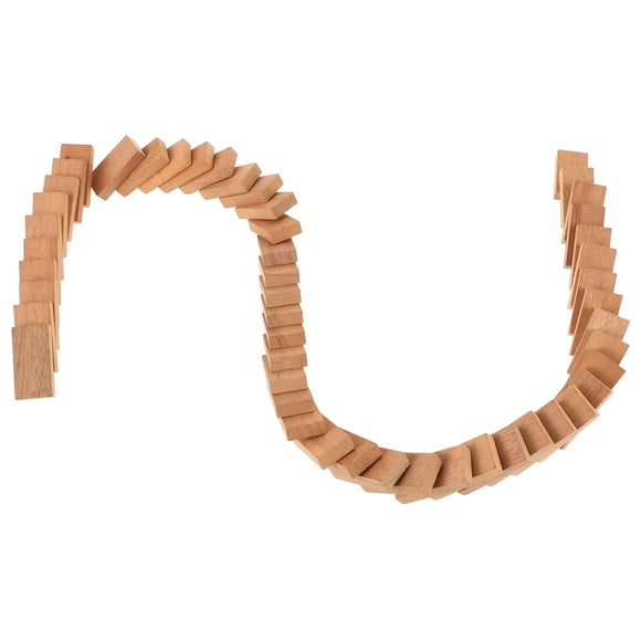 PENIKOKO 50Pcs Wooden Dominoes Mexican Train Holders for Outdoor Board Game 1.97X0.98X0.39in
