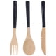 thumbnail image 5 of Cubiertos de madera, cucharas, tenedores, cuchillos, 3 piezas, cubiertos de madera japoneses, juego de cubiertos para cocina, rendimiento inigualable, 5 of 12