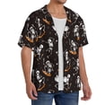 thumbnail image 2 of Sikiie Jumping Skull Men's Wrinkle Free Untucked Cuban Shirt Business Casual Button Down Shirts Short Sleeve ShirtXX-Large, 2 of 5