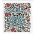 thumbnail image 3 of Ambesonne Saying Shower Curtain, Girls Have Super Powers Art, 69"Wx75"L, Multicolor, 3 of 3