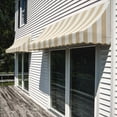 thumbnail image 2 of Awntech 5.38 Ft Nantucket Curved Slope Fixed Awning Canopy (64.5in x 44in x 36in), Linen/White Stripe, 2 of 3