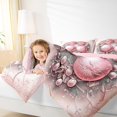 thumbnail image 4 of Feelyou Pink Xmas Ball Bedding Comforter Set, Dreamy Christmas Plant Botanical Twin Comforter Sets, Teen Kid Boy Girl Reversible Bedding Set, Lightweight Room Decor, 2pcs, 4 of 8