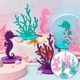 thumbnail image 2 of Decoración de mesa de 2/4 piezas, decoración submarina, sirena, temática del océano, fieltro, hierba marina, caballito de mar, Coral, estrella de mar, juego de mesa, 2 of 4