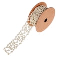 thumbnail image 2 of Rongfmy 1 Meter Hollow Leaf Lace Ribbon Embellishment for Gift Wrap 30mm Gold, 2 of 6