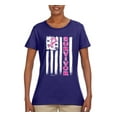 thumbnail image 2 of Survivor Awareness Flag Awareness Womens Graphic T-Shirt, Purple, Small, 2 of 3